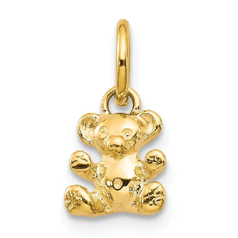 14KT Yellow Gold 12X8MM Teddy Bear Charm