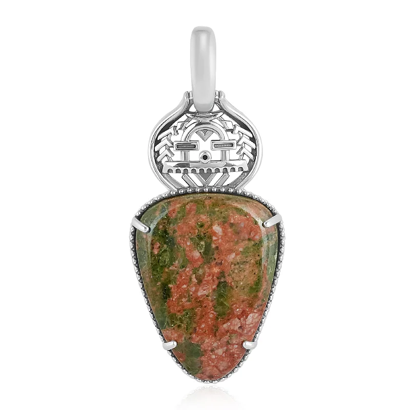 Sterling Silver Fritz Casuse Yeibichai Unakite Pendant Enhancer