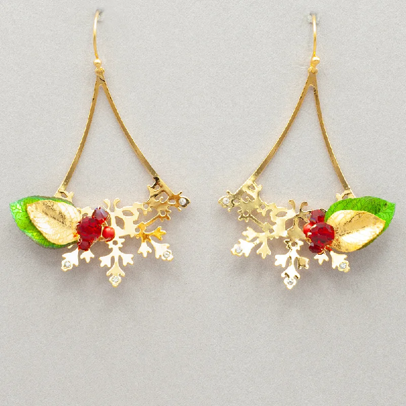 Holly Yashi Boughs Of Holly Earrings