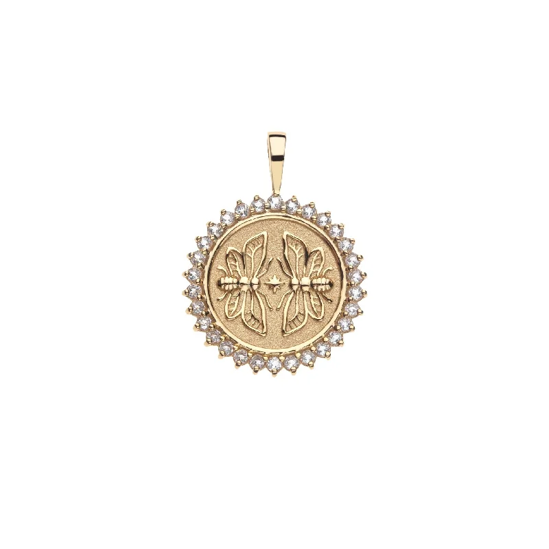 Jane Win SISTERS Forever Petite Embellished Coin Pendant Necklace