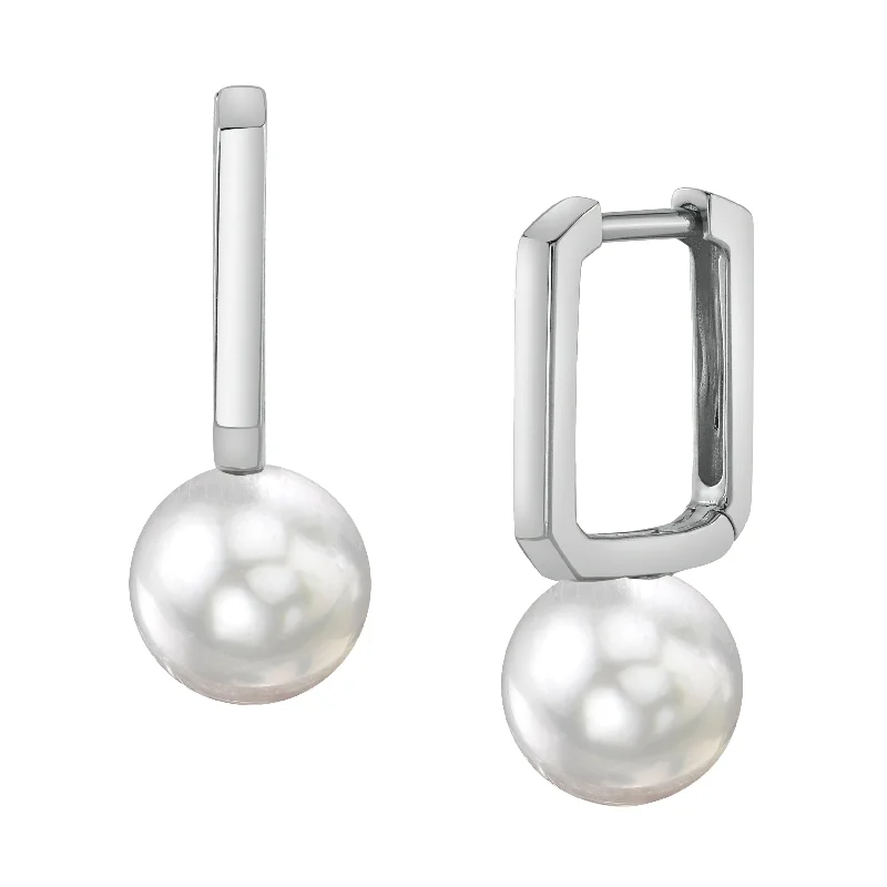 Japanese Akoya Pearl Huggie Susie Earrings