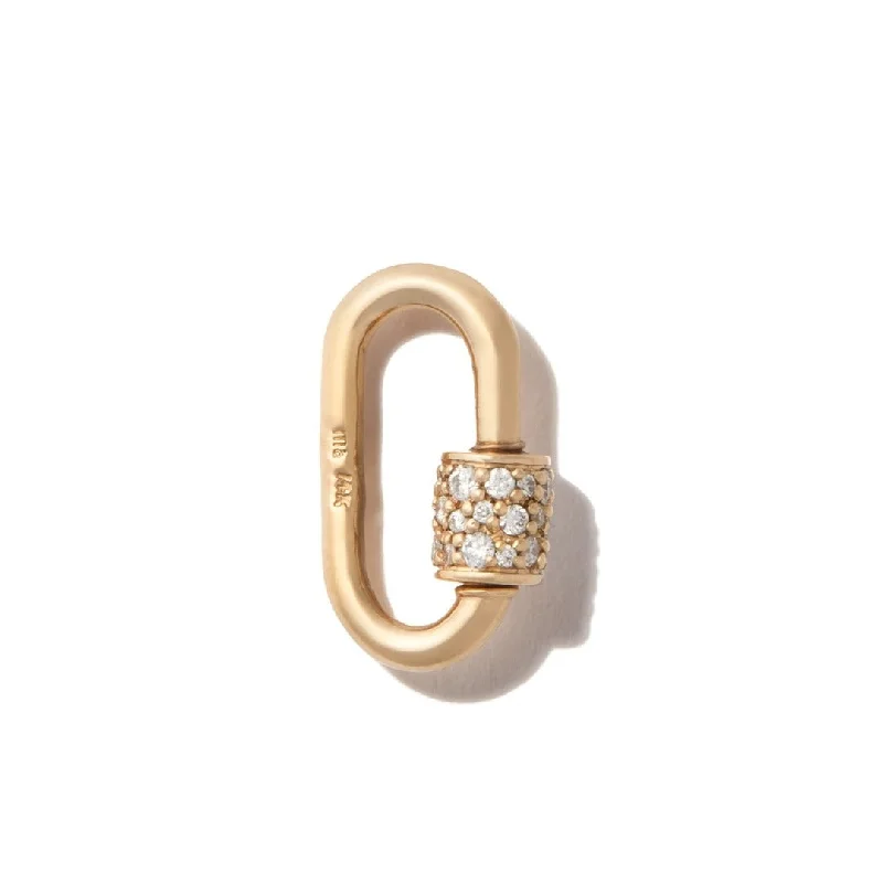 Marla Aaron 14K Yellow Gold Diamond Stoned Baby Lock