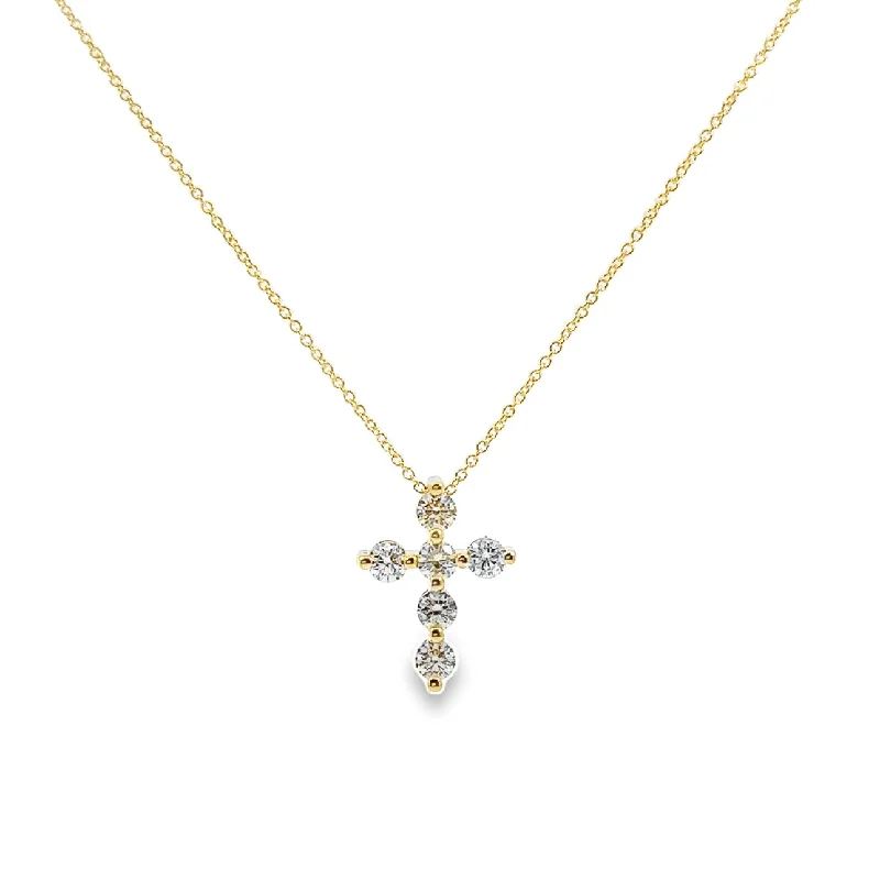 Yellow Gold Diamond Cross Pendant