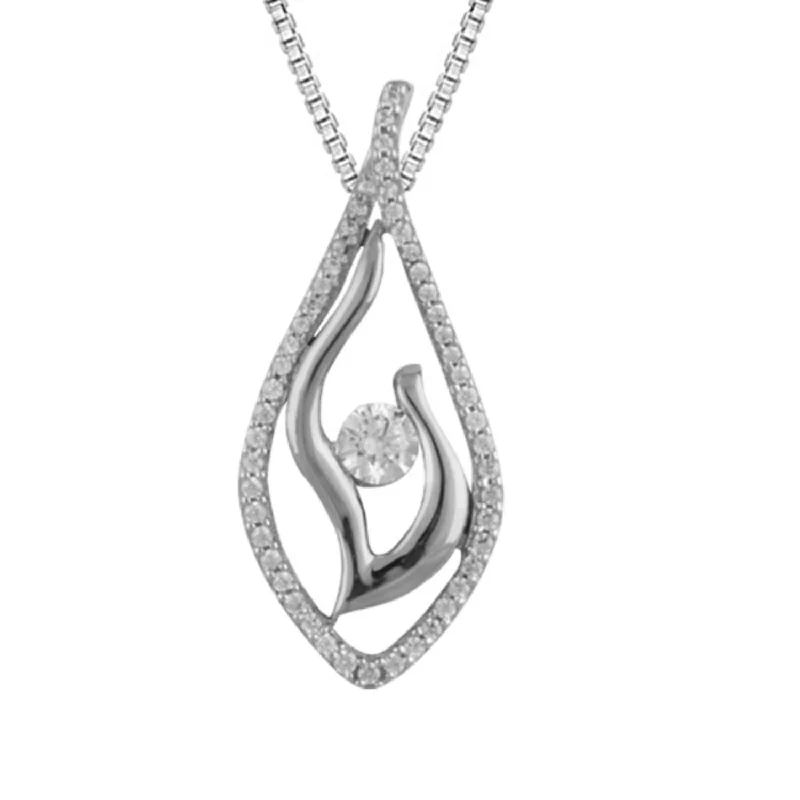 Signature 3/8 CTW Diamond Passion 18-inch Pendant in 14KT White Gold