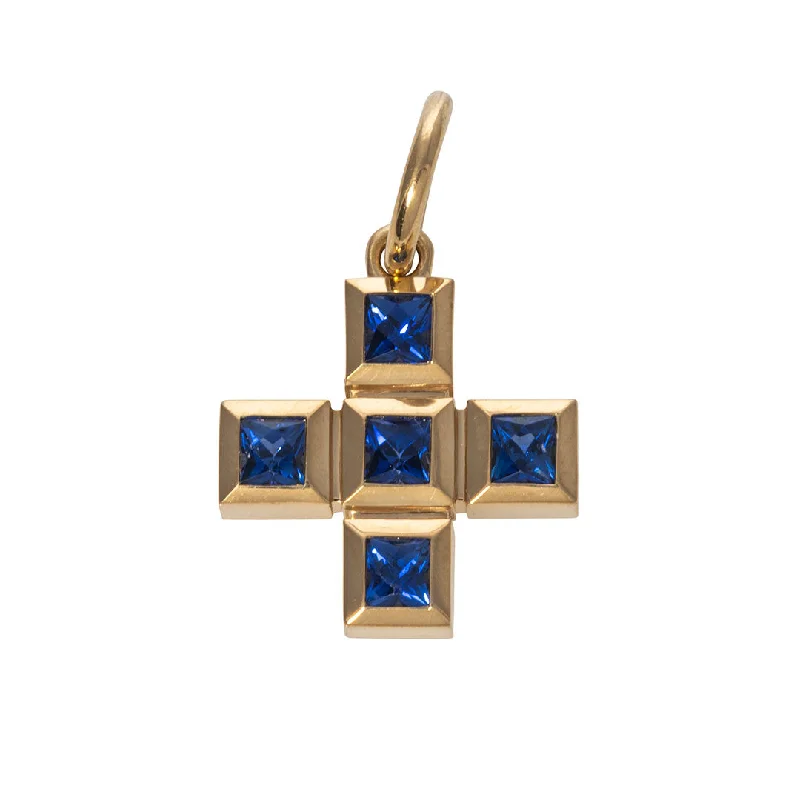 Single Stone Sapphire Karina Cross