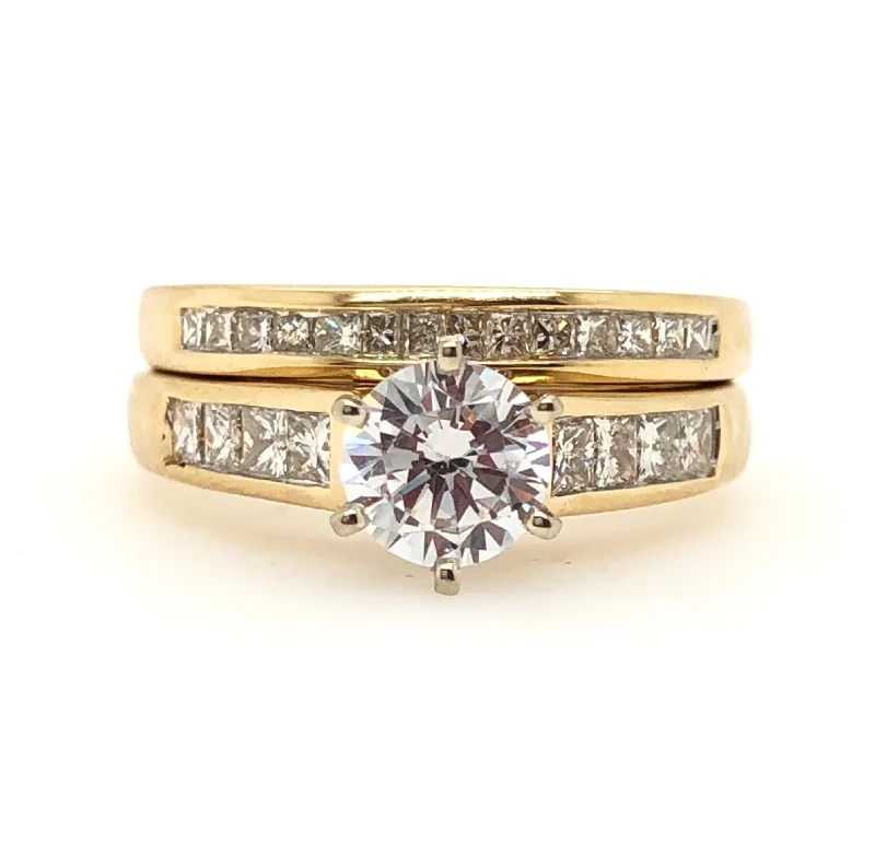 Yellow Gold Diamond Wedding Set