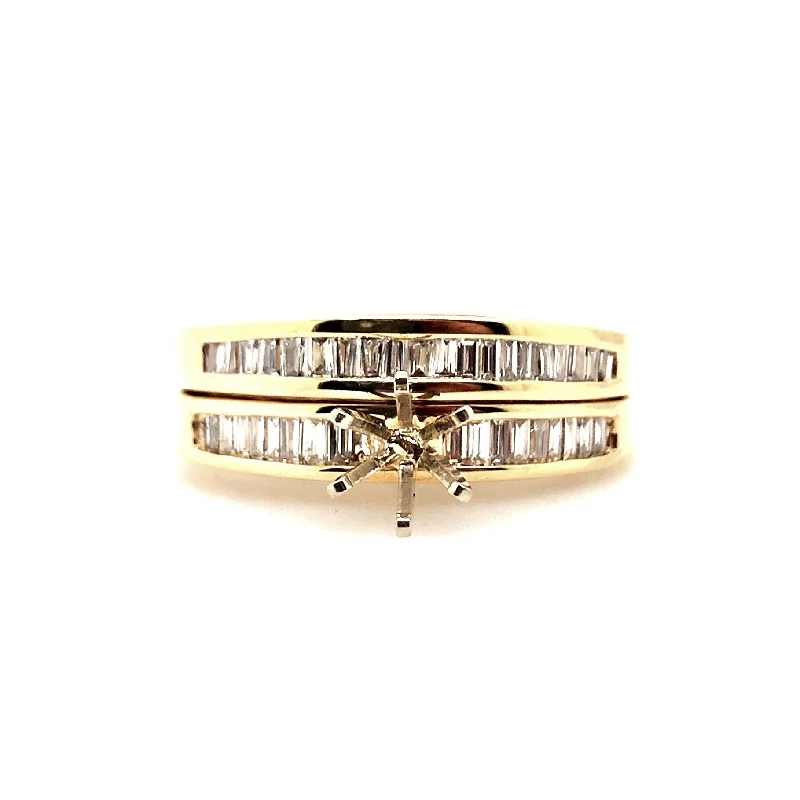 Yellow Gold Diamond Wedding Set