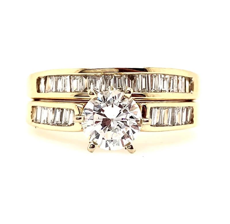 Yellow Gold Diamond Wedding Set