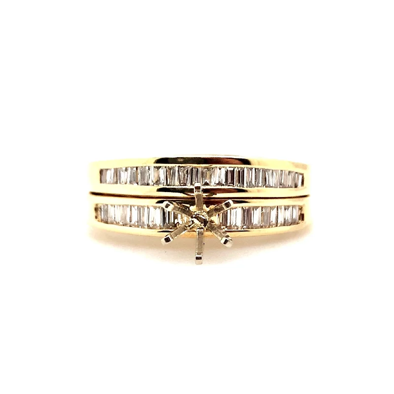 Yellow Gold Diamond Wedding Set