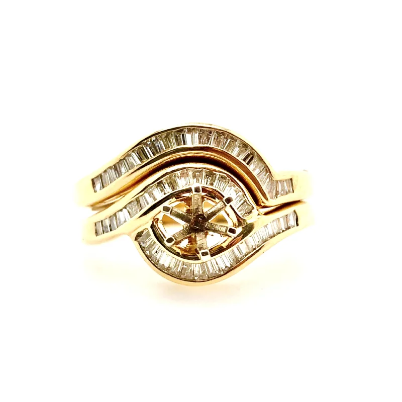 Yellow Gold Diamond Wedding Set