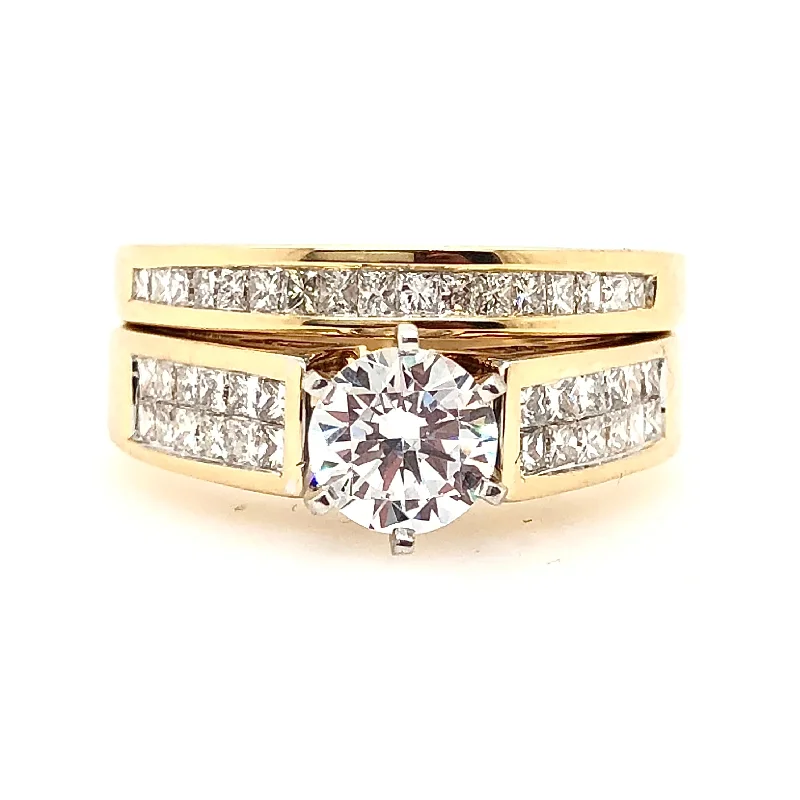 Yellow Gold Diamond Wedding Set