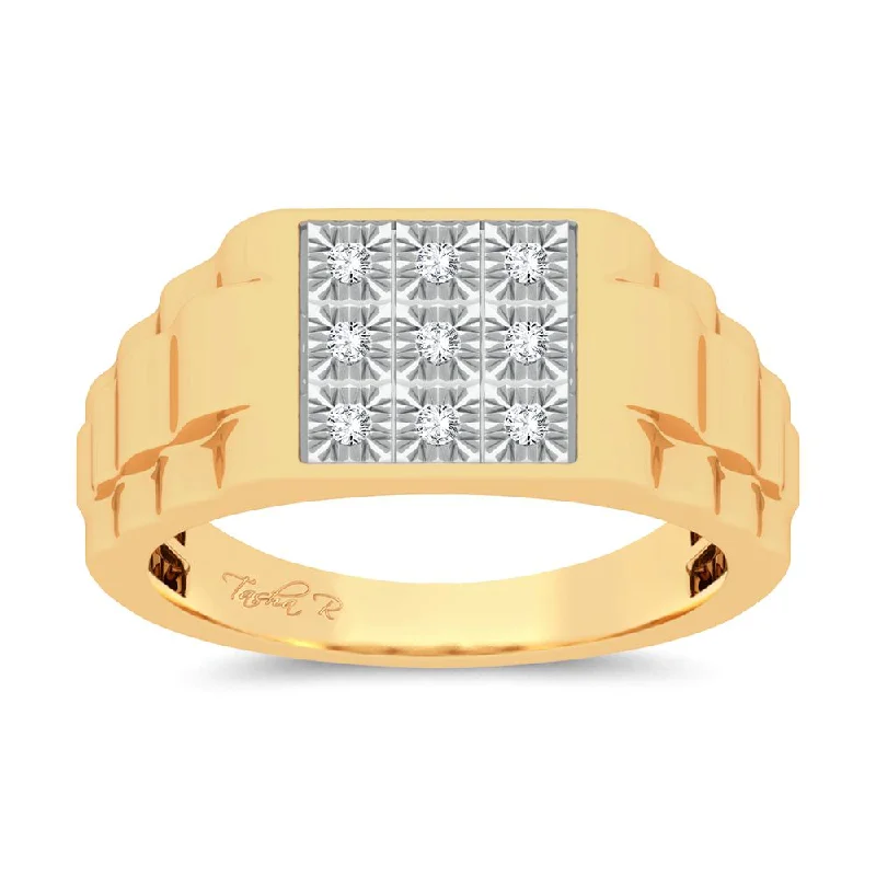 10K 0.16ct Diamond Mens Ring