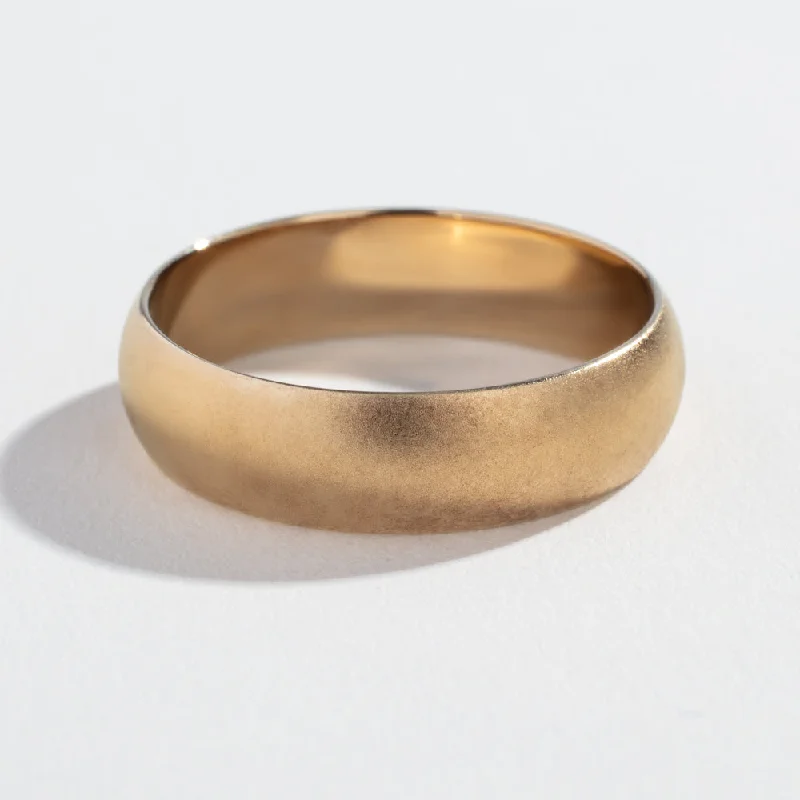 6MM WEDDING BAND | 14K GOLD | MATTE FINISH