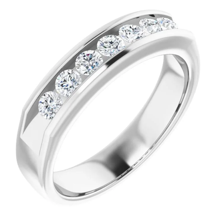 Platinum 3/4 CTW Natural Diamond Ring