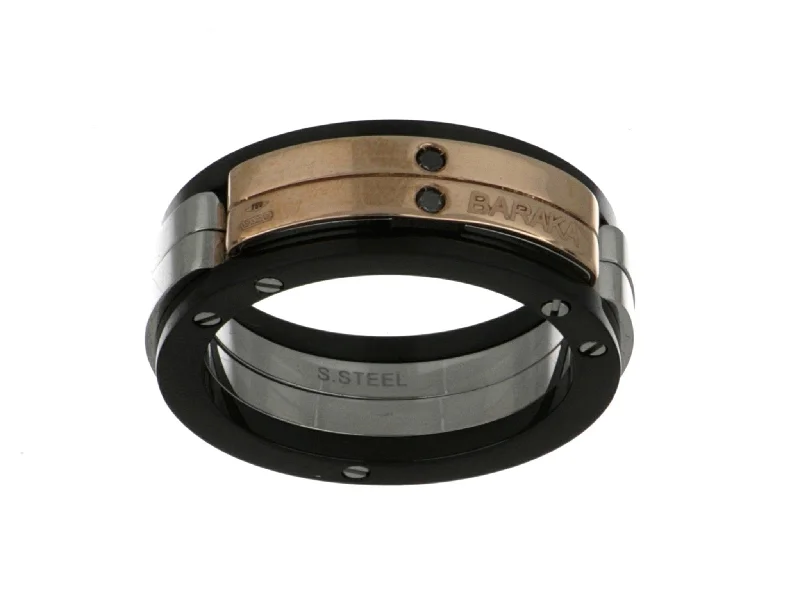 BARAKA Men's Ring (Black Diamond 0.03 cts.)