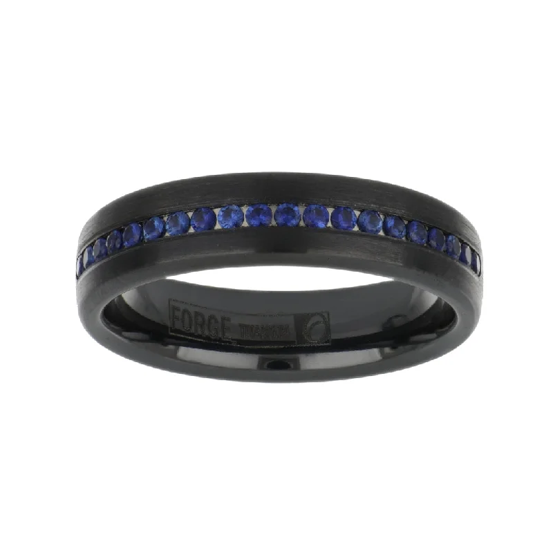 Blue Sapphire Men's Ring (Blue Sapphire 0.4 cts.)