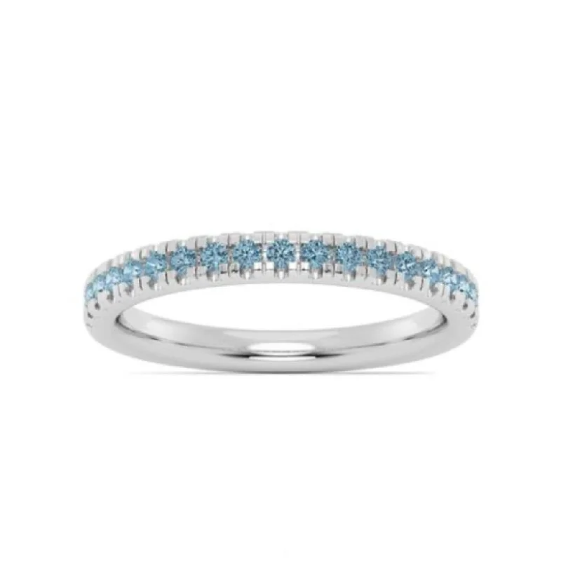 IMAGINE White Gold Aquamarine Band