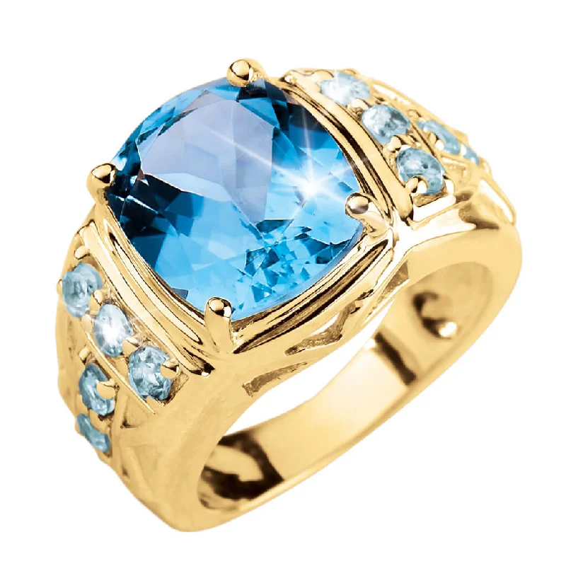 Mediterranean Blue Topaz Ring