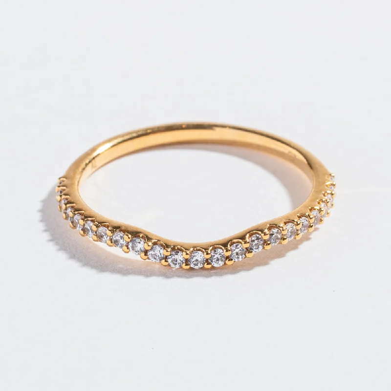 PAVE WEDDING BAND | 14K GOLD | DIAMONDS