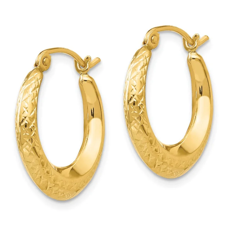 14k Madi K Textured Hollow Hoop Earrings