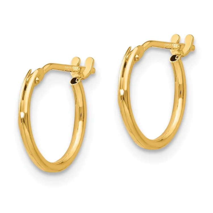 14k Madi K 1mm Hoop Earrings