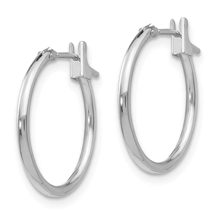 14k White Gold Madi K 1.25mm Hoop Earrings