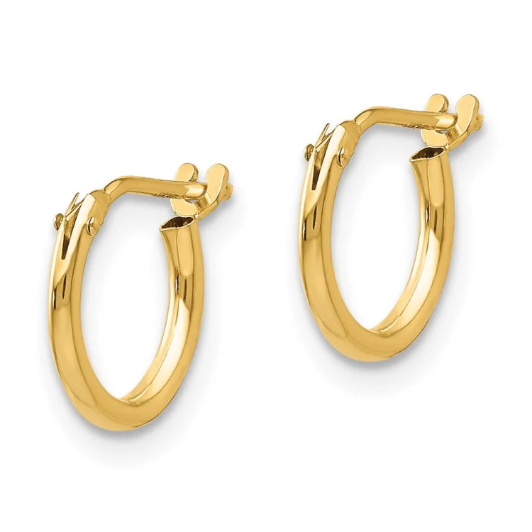 14k Madi K 1.25mm Half Hoop Earrings