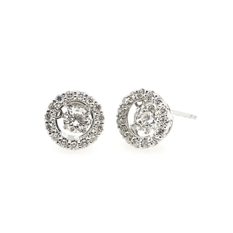 Forevermark White Gold Diamond Halo Earrings