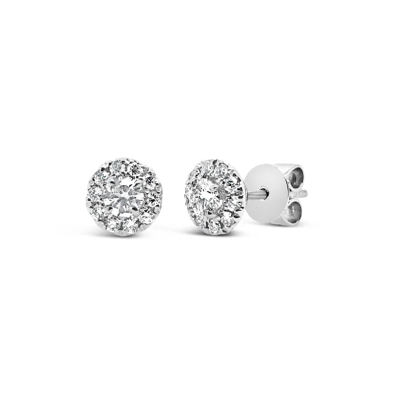 Forevermark White Gold Diamond Halo Earrings