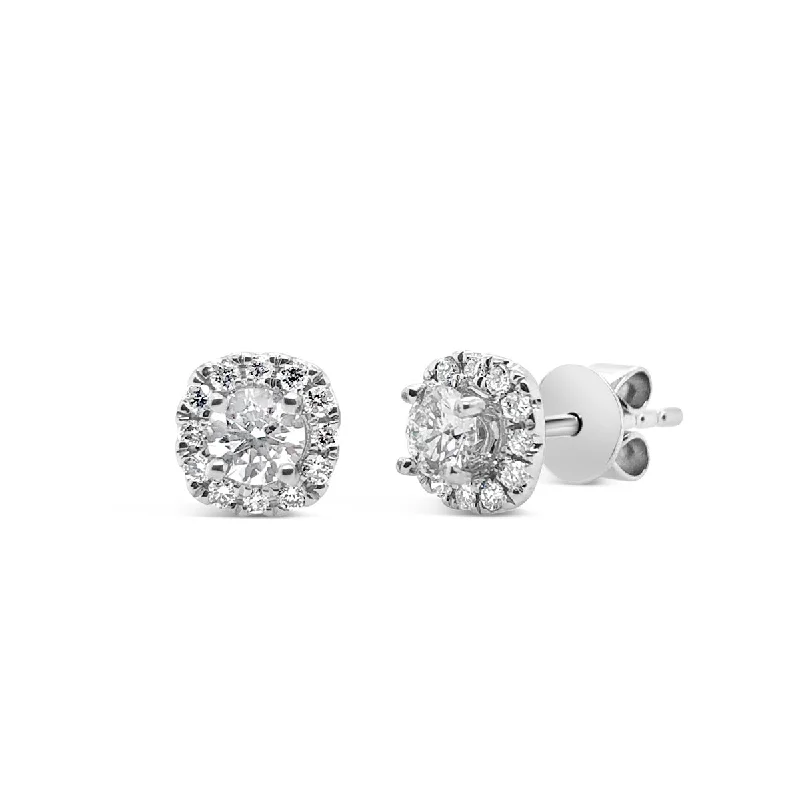 Forevermark White Gold Diamond Halo Earrings