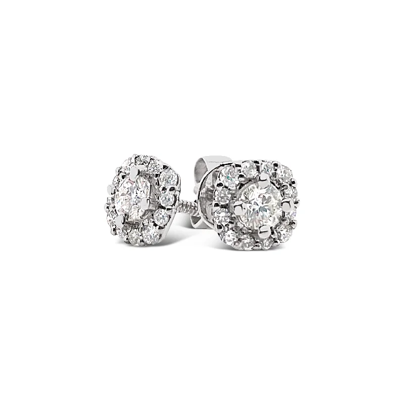 Forevermark White Gold Diamond Halo Earrings