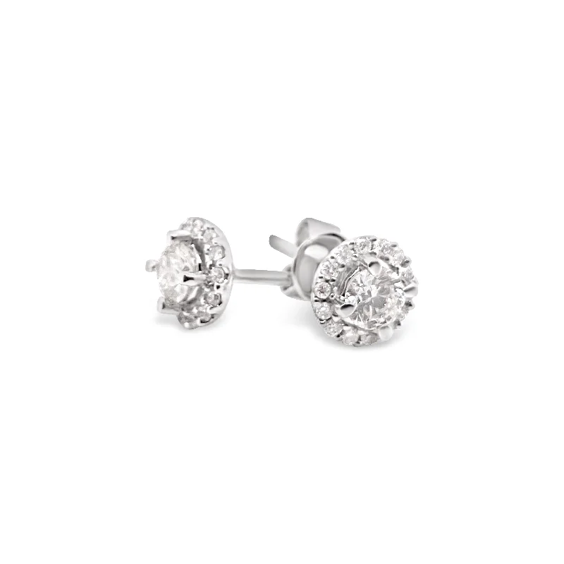 Forevermark White Gold Diamond Halo Earrings