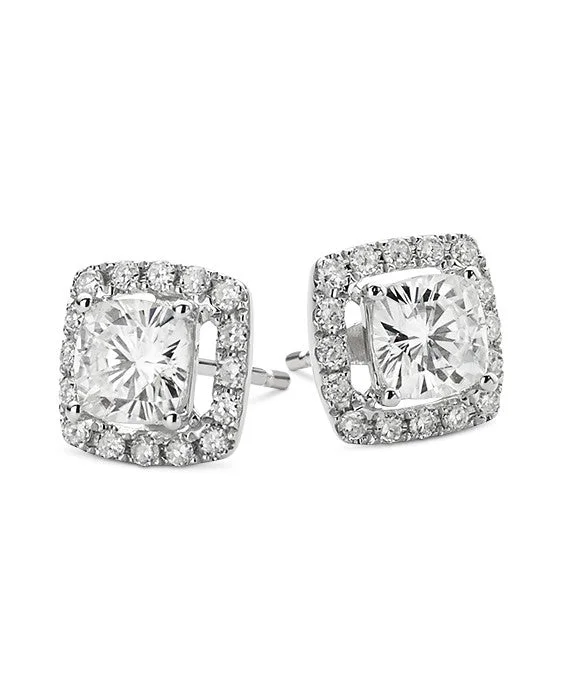 Forevermark White Gold Diamond Halo Earrings