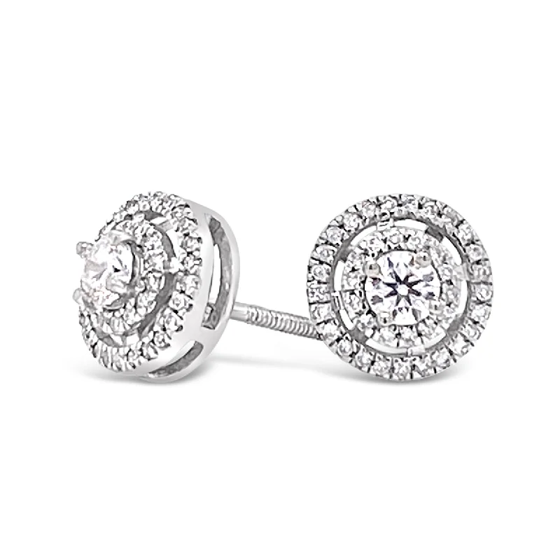 Forevermark White Gold Diamond Halo Earrings