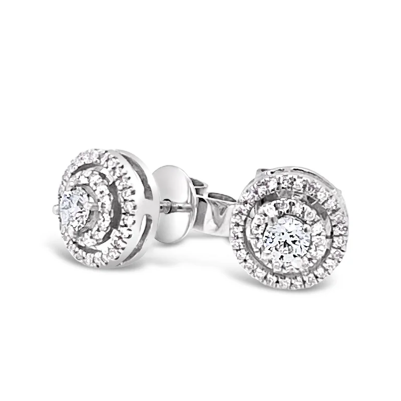 Forevermark White Gold Diamond Halo Earrings