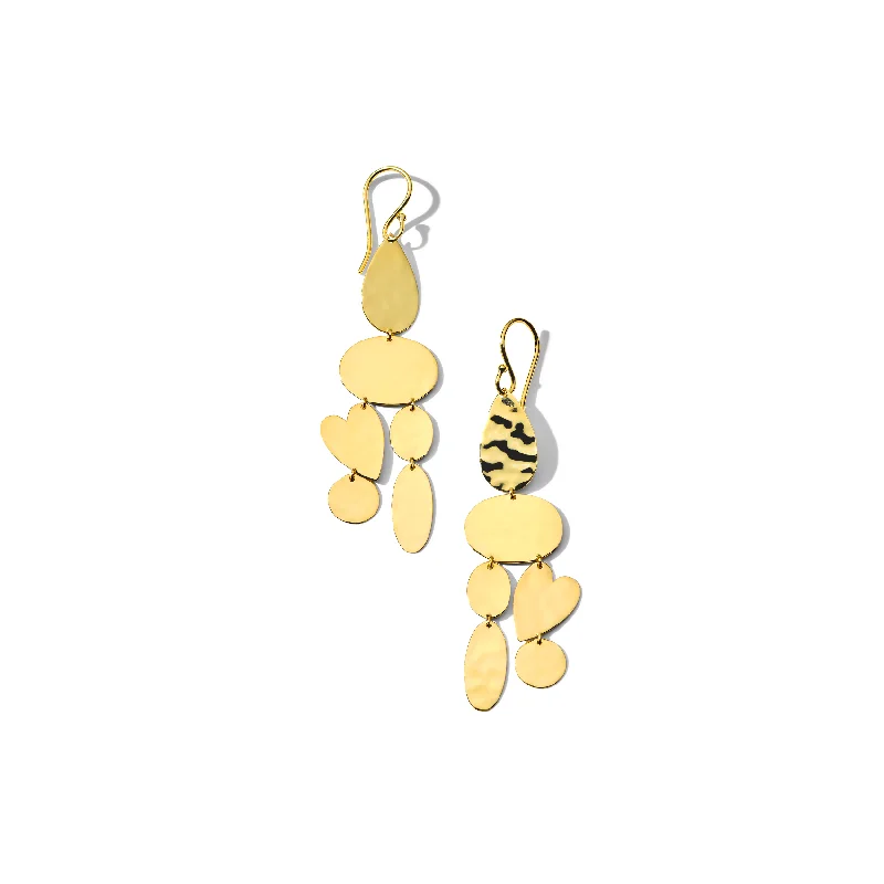 IPPOLITA Classico Crinkle Chandelier Heart Earrings