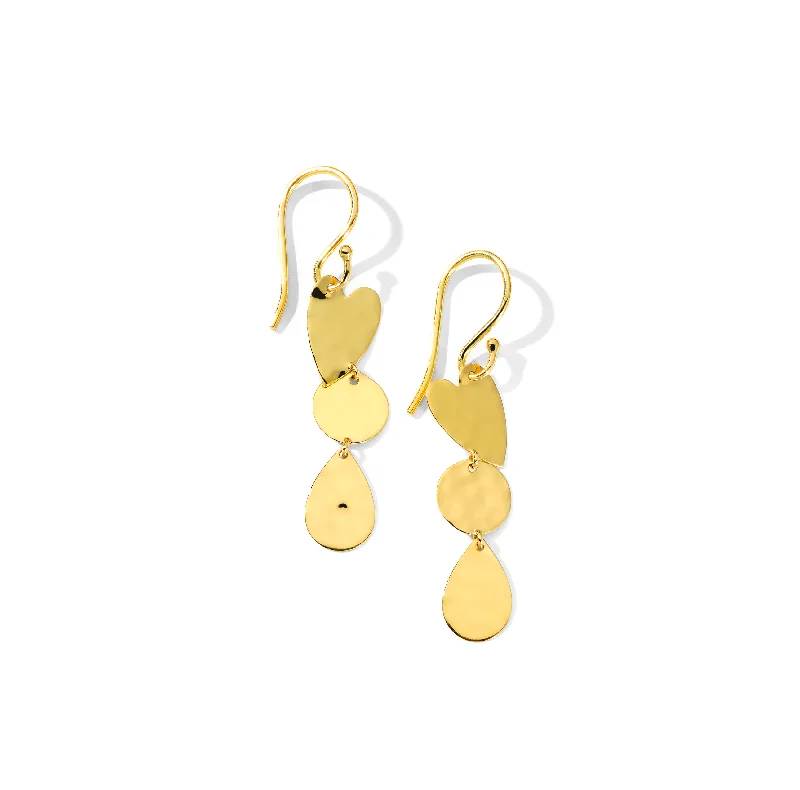 IPPOLITA Classico Crinkle Heart Three Drop Earrings