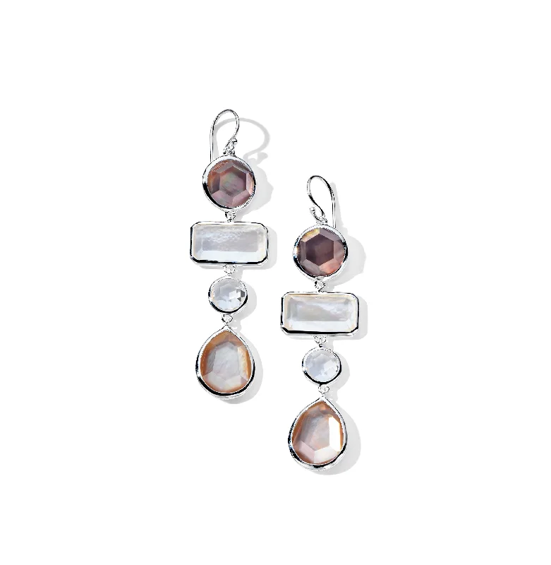 IPPOLITA Rock Candy Large Mixed Cut 4-Tier Earrings in Sabbia