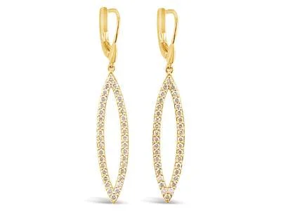 LeVian Yellow Gold Diamond Fashion Earrings