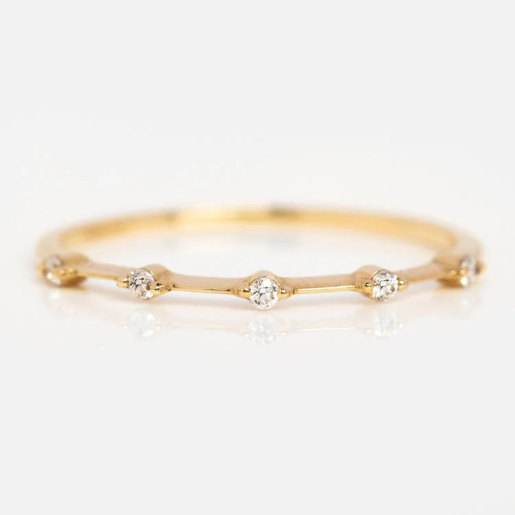 14k Diamond Constellation Band