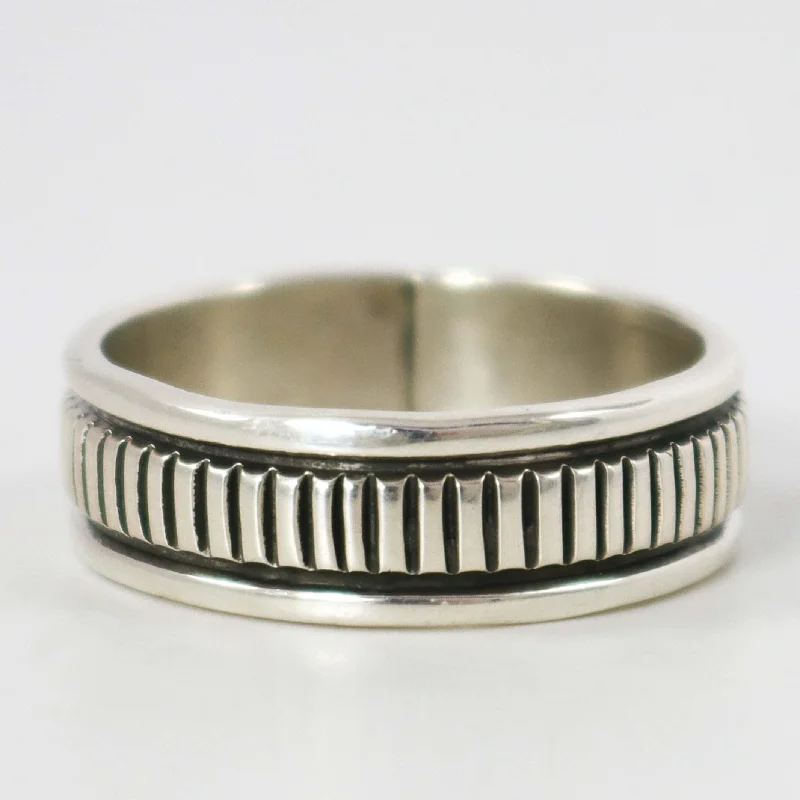 Stamped Silver Ring