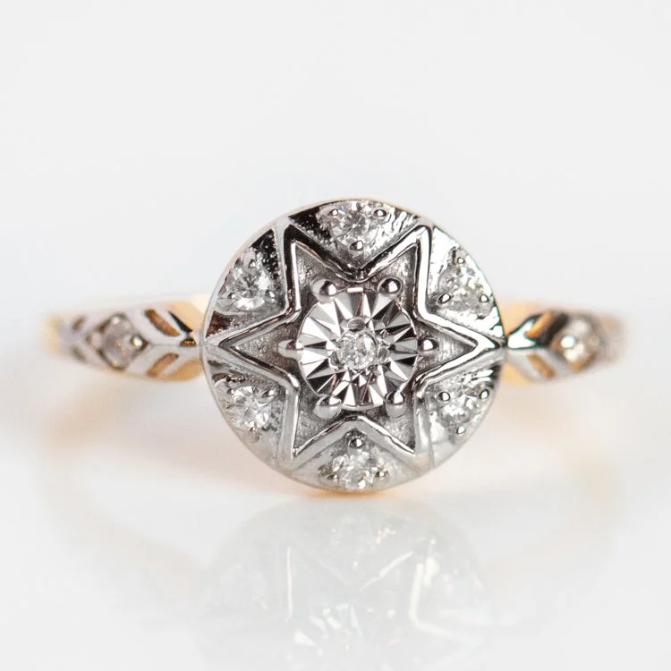 Vintage Star Compass Ring