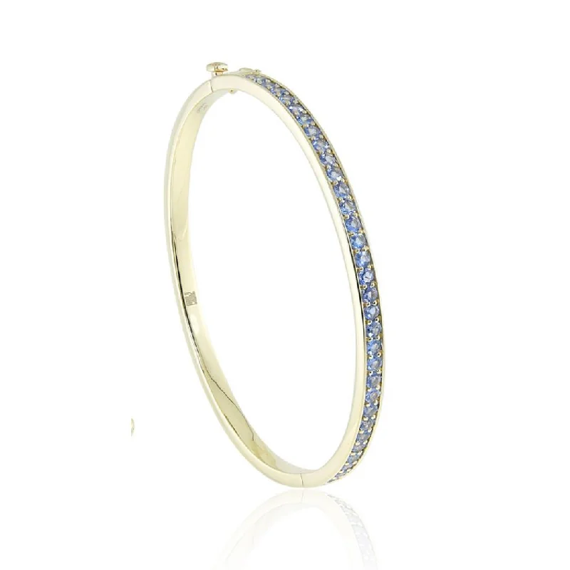 Tanzanite Hinged Bangle