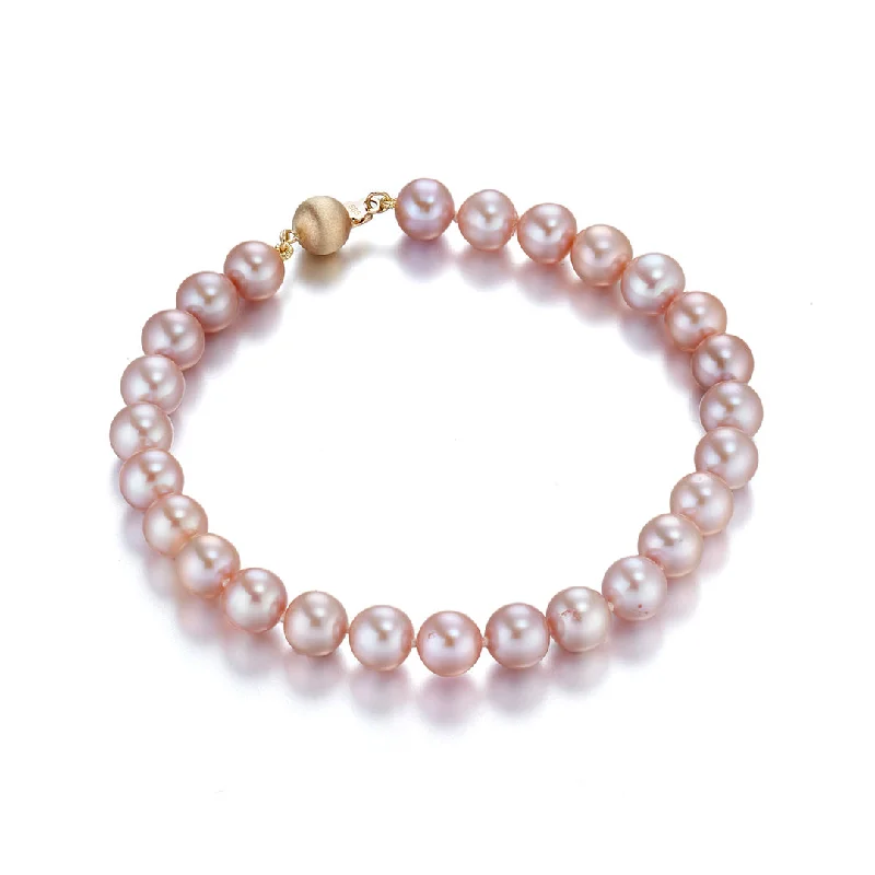 7mm Pink Pearl Bracelet