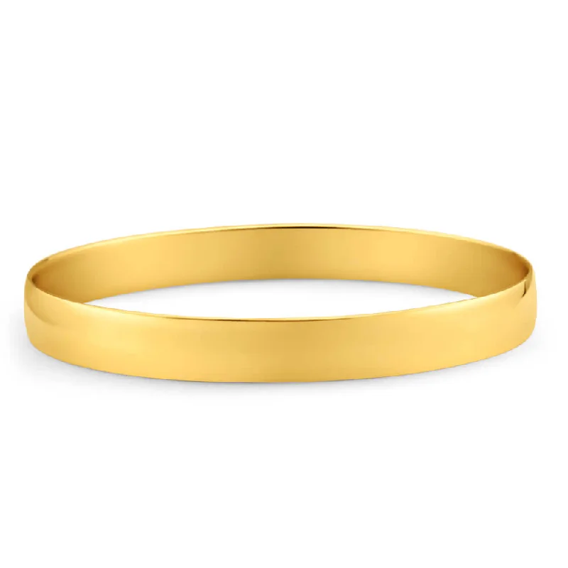 9ct Yellow Gold SOLID 8mm Bangle