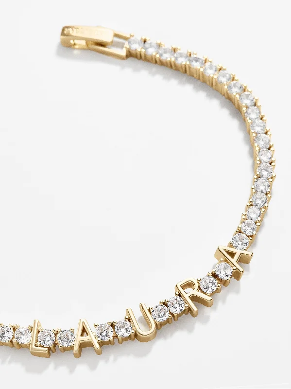 Custom Tennis Bracelet - Gold/Pavé