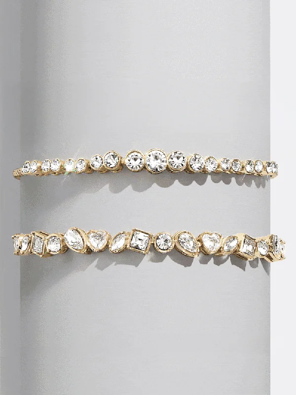 Daphne Pull Tie Bracelet - Graduated Round Stone