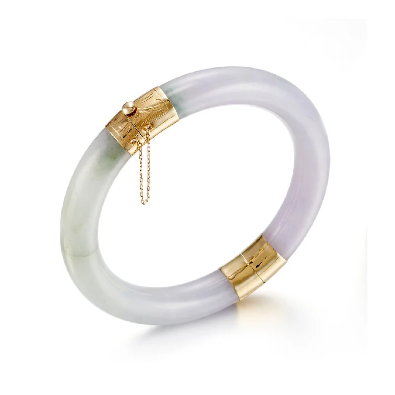 61mm Lavender-Green Jadeite Bangle