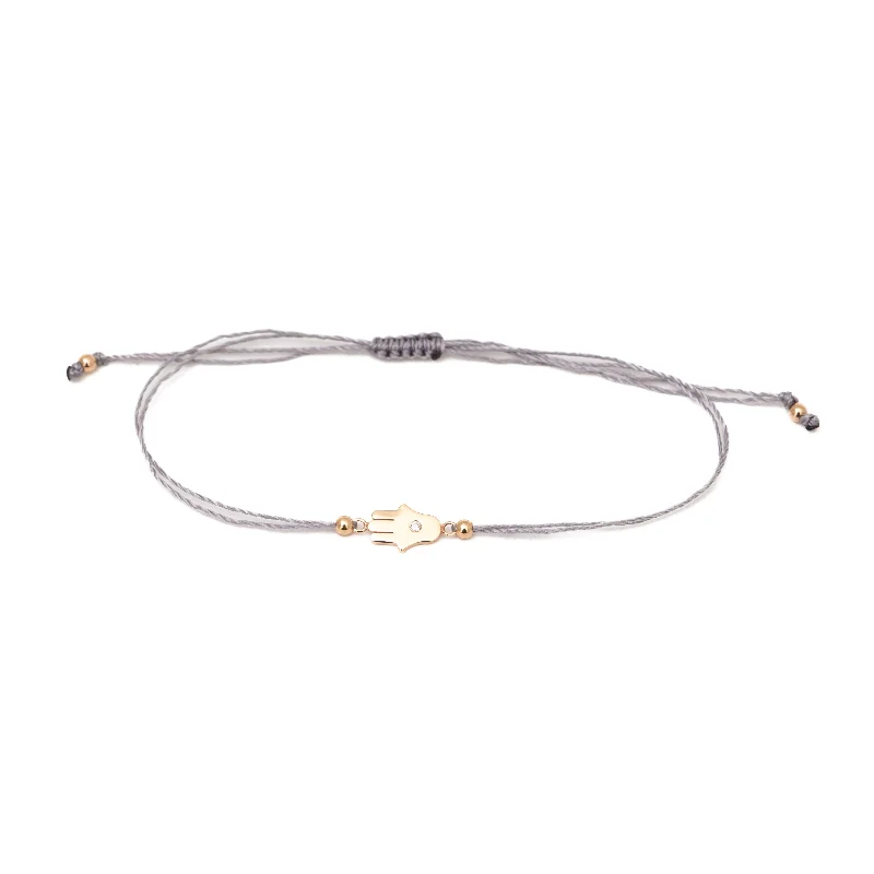 Midi Bitty Hamsa Silk Cord Bracelet