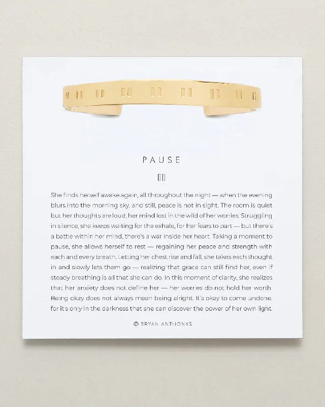 Pause Engraved Cuff